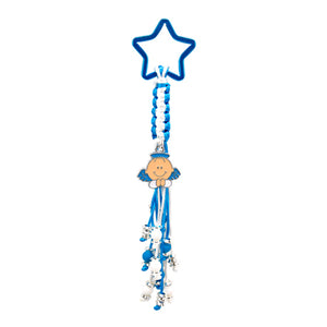 Llavero Estrella Y Dije De Ángel Azul