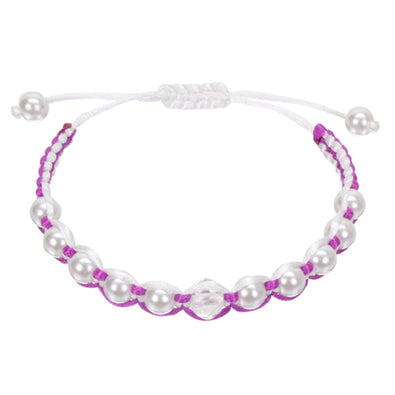 Fantasías Miguel Clave:IP1957 Pulsera Cola De Rata Morado Y Blanco