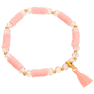 Pulsera Heishi Rosa