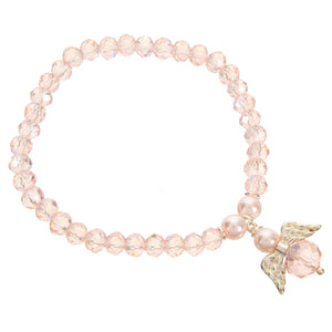 Pulsera Con Ángel Rosa