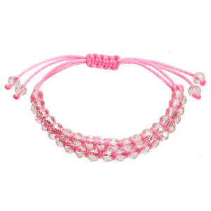 Pulsera Rosa Con Rondel