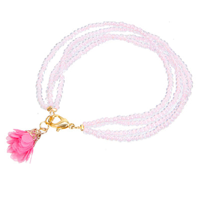 Fantasías Miguel Clave:IP2086 Pulsera Rosa Con Chaquira