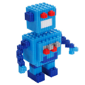 Robot Azul Block 3d