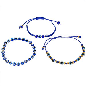 Set Pulseras Azules