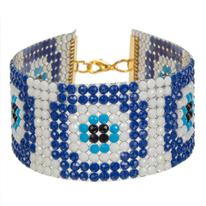 Brazalete Creando Con Brillantes Azul