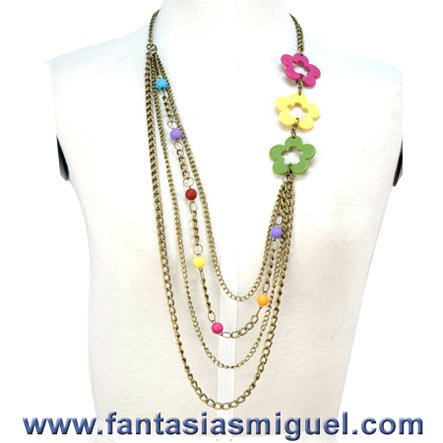 Collar De Cuentas Con Cadena