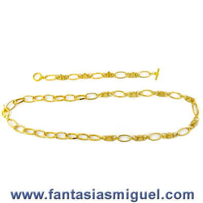 Fantasías Miguel Clave:IP932 Pulsesa C/ Collar De Picos C/ Cadena Oro