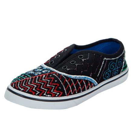 Tenis Con Grecas De Pintura Textil