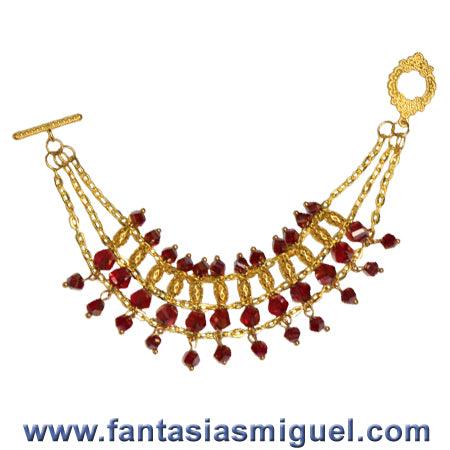 Pulsera De Escalera Rojo Para Xv Años