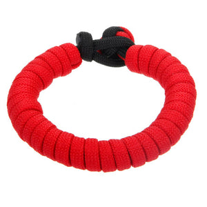 Pulsera De Cordón Paracaídas Rojo/Negro