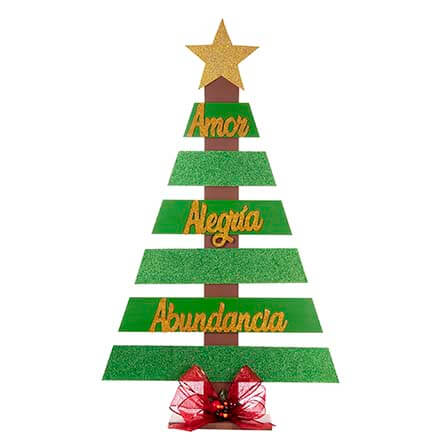 Árbol Con Deseos Verde Oro