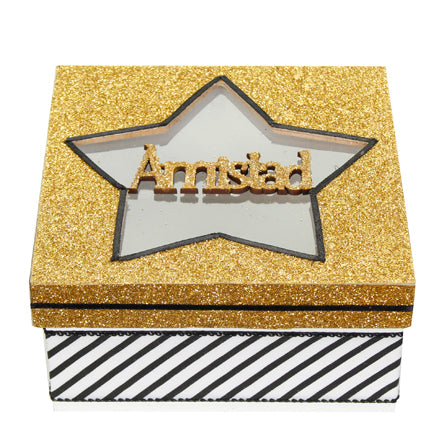 Caja Estrella Negro-Oro