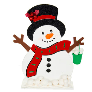 Muñeco De Nieve Con Cubeta