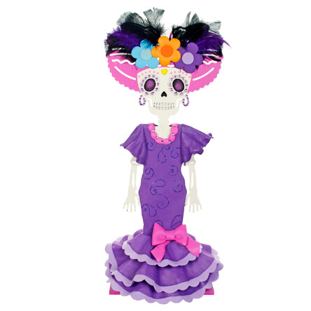 Catrina Con Vestido Y Plumas