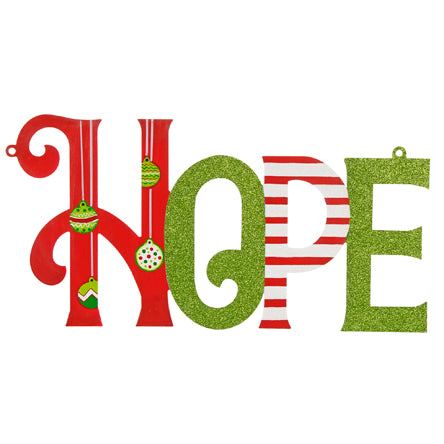 Letrero Hope Verde/Rojo