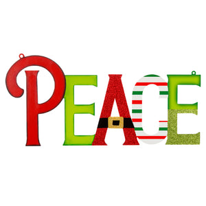 Letrero Peace Santa