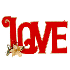 Letrero Love Con Nochebuena