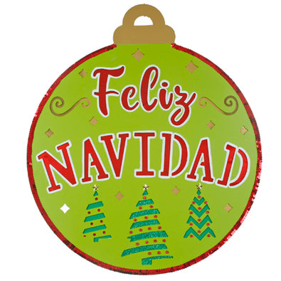 Fantasías Miguel Clave:JD291 Esfera Feliz Navidad Verde