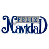 Fantasías Miguel Clave:JE28 Letrero Feliz Navidad Azul/Plata