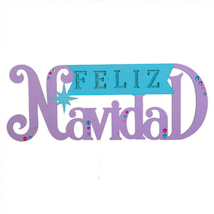 Letrero Feliz Navidad Lavanda