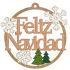 Fantasías Miguel Clave:JN137 Esfera Feliz Navidad Natural