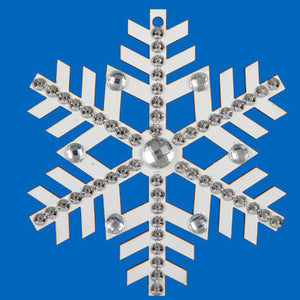 Copo De Nieve Con Piedras Acrilicas Cristal Plata
