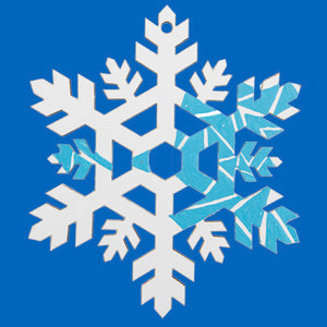 Copo De Nieve Con Pintura Acrílica Azul