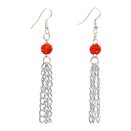 Aretes De Cuentas Redondas Con Piedras