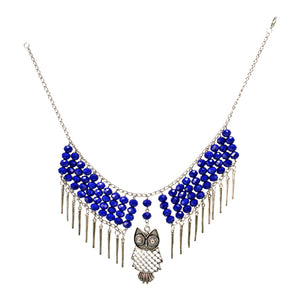 Cuello Con Cristal Azul