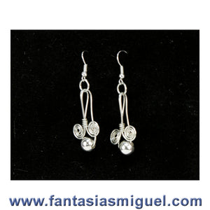 Aretes De Alambre C/ Cuenta Metalica