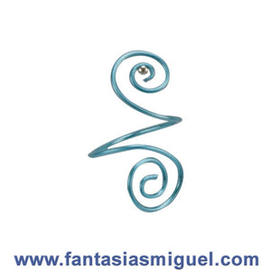Anillo De Alambre Turquesa Espiral