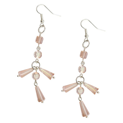 Fantasías Miguel Clave:JO1408 Aretes Cristal-Rosa