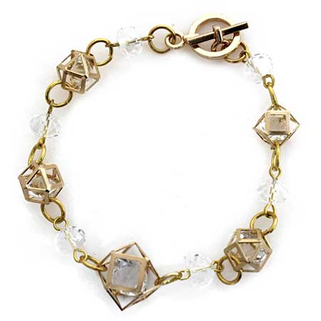 Pulsera Con Dijes Hexagonales