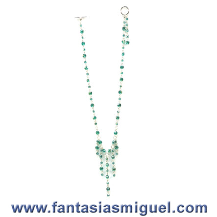 Collar De Cristal Turquesa