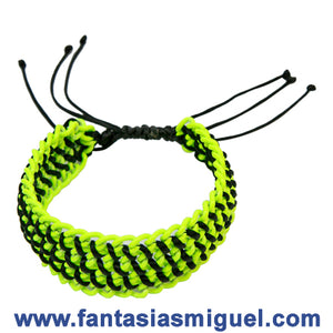 Brazalete De Cadena Amarillo Neón Cola De Rata