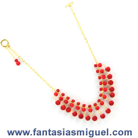 Collar Rojo/Oro