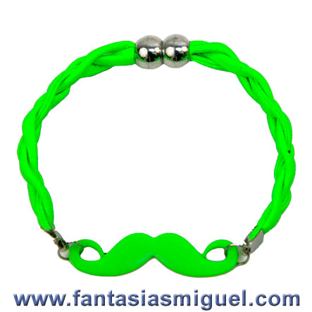 Pulsera Verde Neón Con Cordón Plano