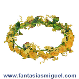 Corona De Flores Amarillas De Latex