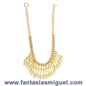 Collar De Perlas Y Gotas