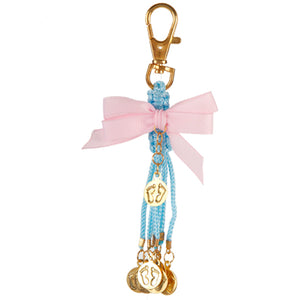 Llavero Con Cordon Azul Y Dije Baby