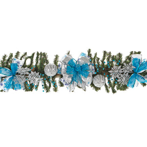 Guia De Navidad Azul Plata