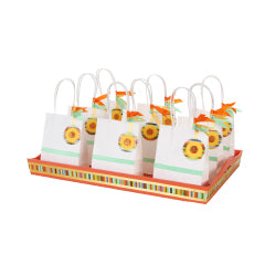 Charola Con Dulceros De Bolsitas Con Girasoles