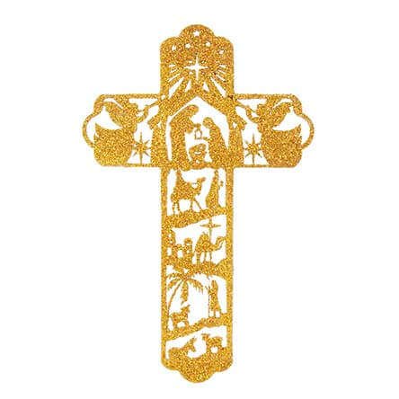 Cruz Con Diamantina Oro