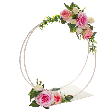 Adorno Aros Con Flores