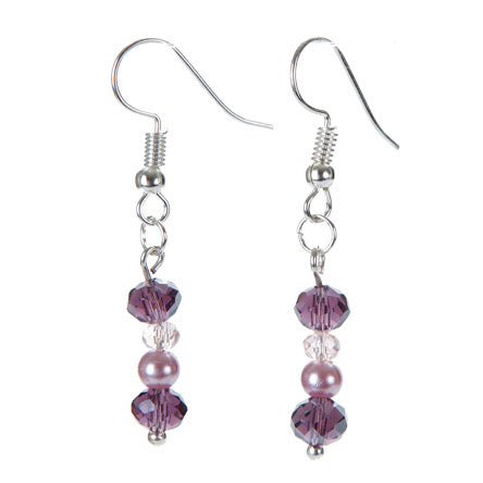 Aretes De Rondeles Morados