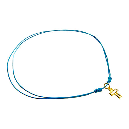 Collar De Cordón Con Cruz