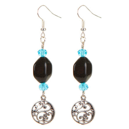 Aretes Plata Con Cristal Oro