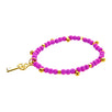 Fantasías Miguel Clave:LC1130 Pulsera Oro-Morado Con Llave