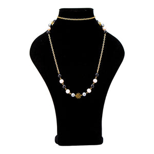 Collar Cadena Y Perlas