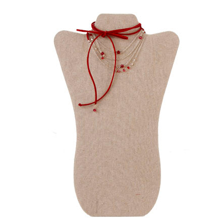 Collar Corbatin Rojo-Plata